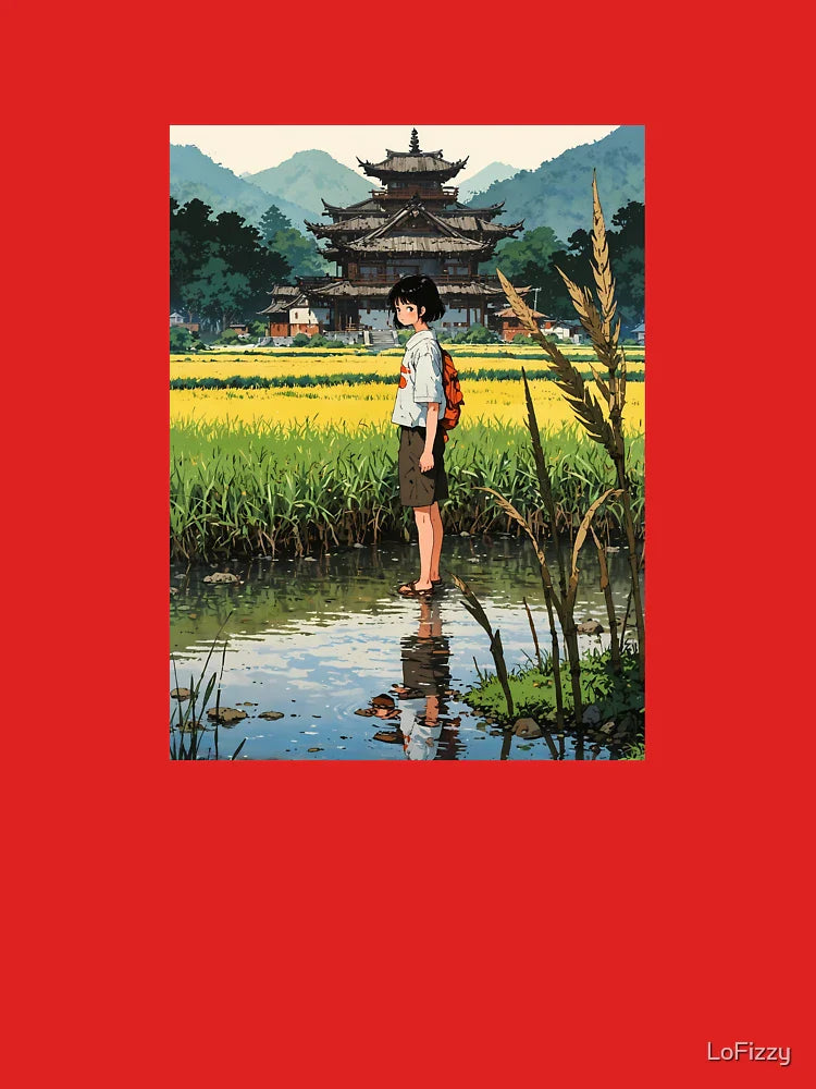 Tempel Girl - A Dreamy Retro Anime Artwork Classic T-Shirt