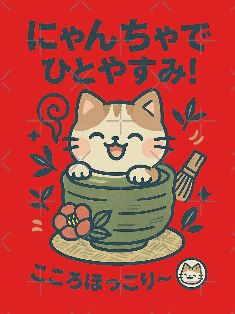 Tea Cat – Kawaii Matcha Relax Classic T-Shirt