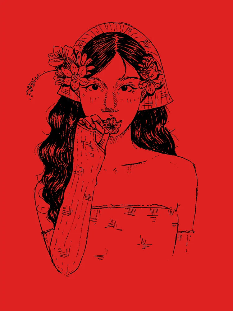 Flower Girl ink on paper Classic T-Shirt