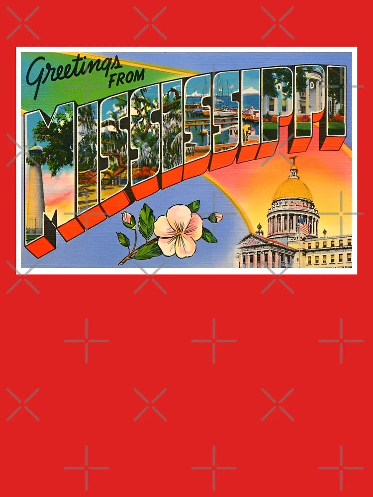 Mississippi Retro Poster Design Classic T-Shirt