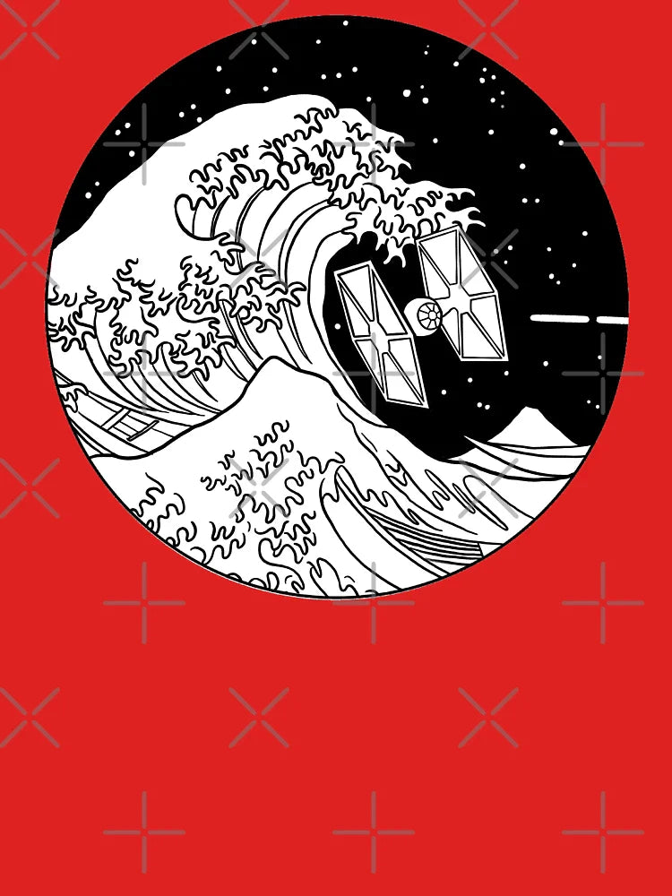 Spaceship in Space - The Great Wave Classic T-Shirt