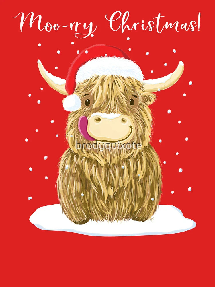 Scottish Highland Cow, Moo-rry Christmas Wee Hamish Classic T-Shirt