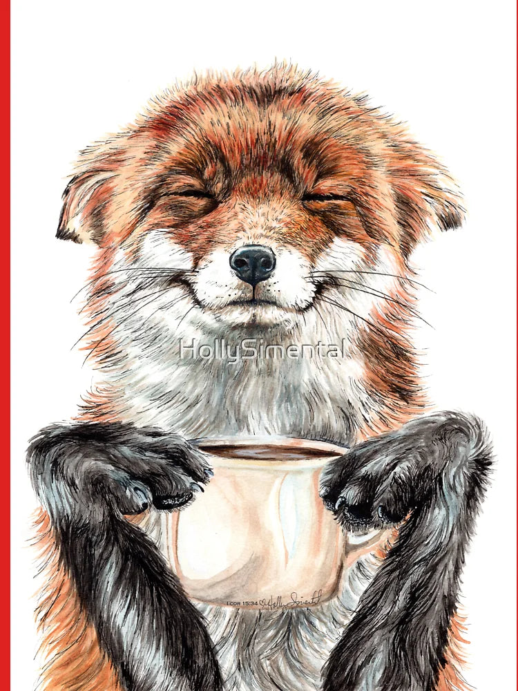 Morning Fox - cute coffee animal Classic T-Shirt