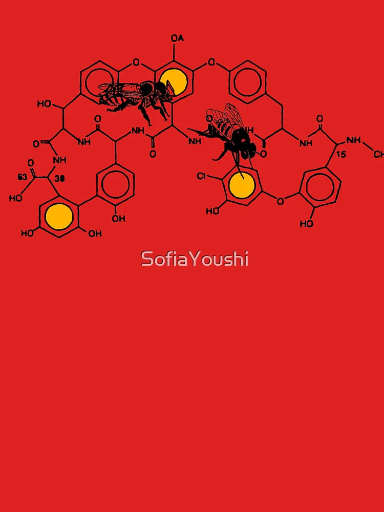 Bees making honey on macromolecular structure as a bee house  Classic T-Shirt