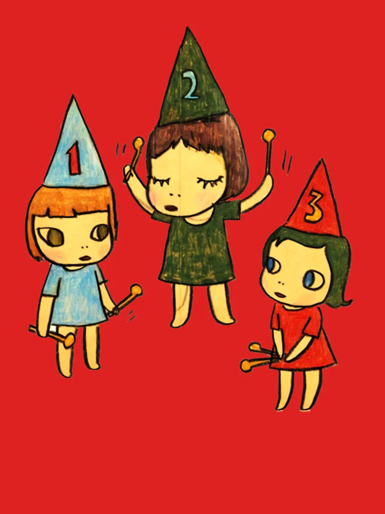 Yoshitomo Nara Three Little Girl Tshirt - Yoshitomo Nara Three Little Girl    Classic T-Shirt