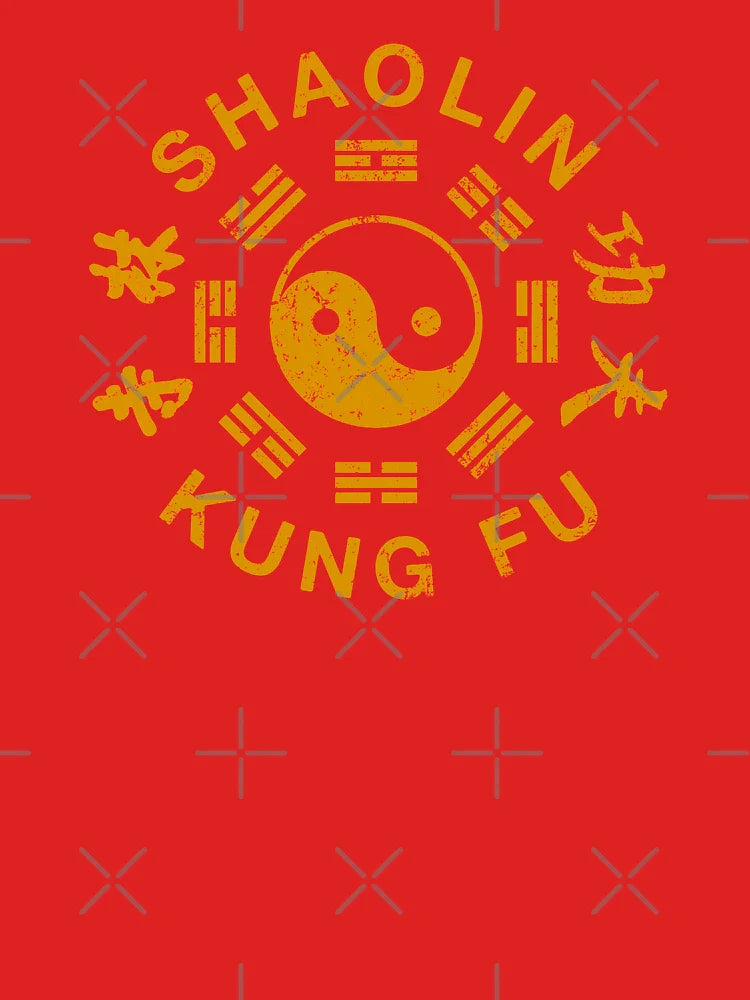 Shaolin KUNG FU Chinese Characters Yin Yang Classic T-Shirt