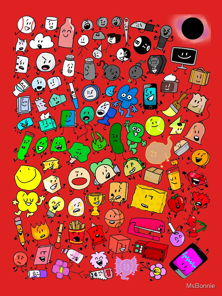 BFDI Inanimate Insanity All Characters (Transparent) Classic T-Shirt