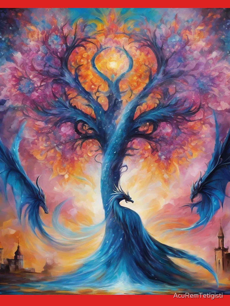 Beauty artistic tree Dragon - colors therapy - Chromotherapy Classic T-Shirt
