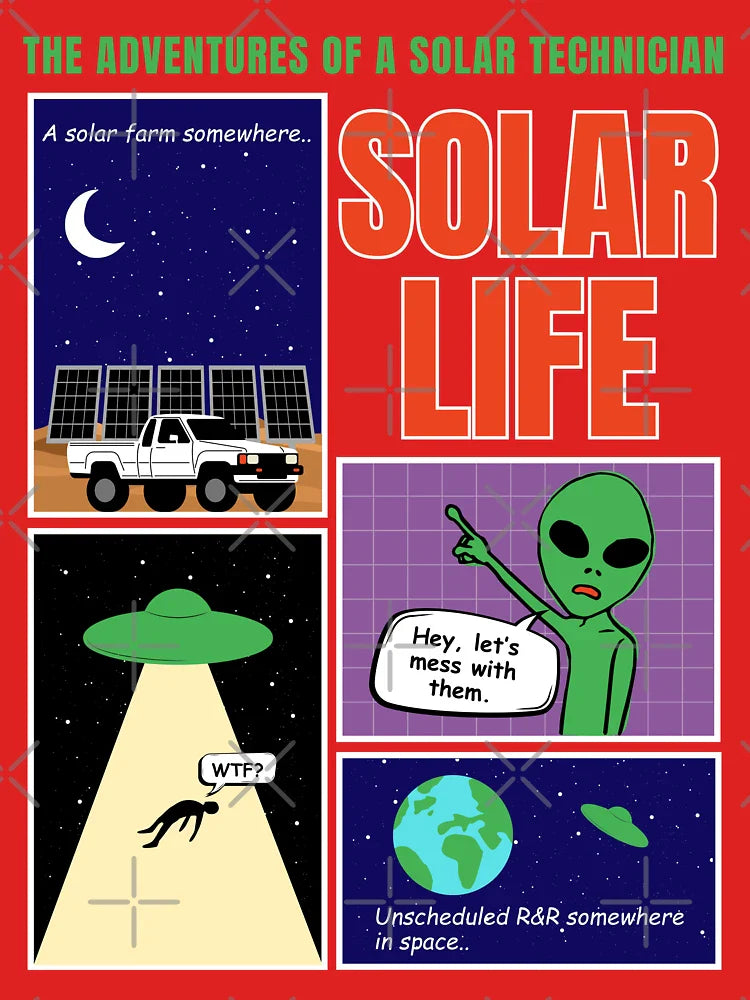 Solar Technician Alien Invasion Classic T-Shirt