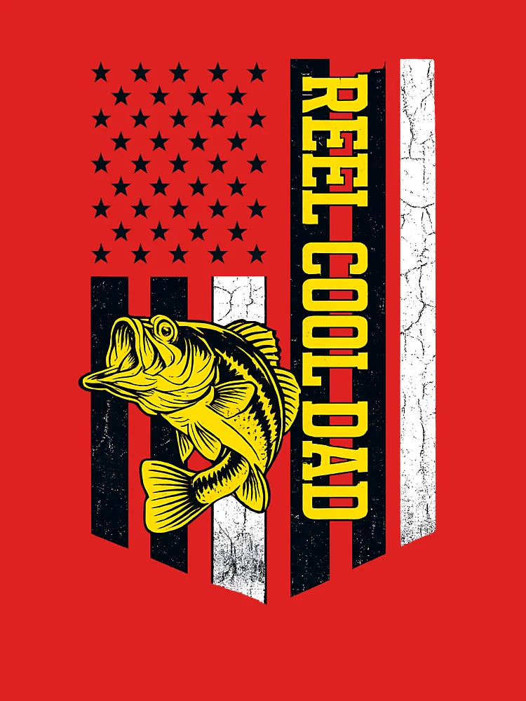 REEL COOL DAD Fishing Father's Day Gift 4th of July Dad Classic T-Shirt