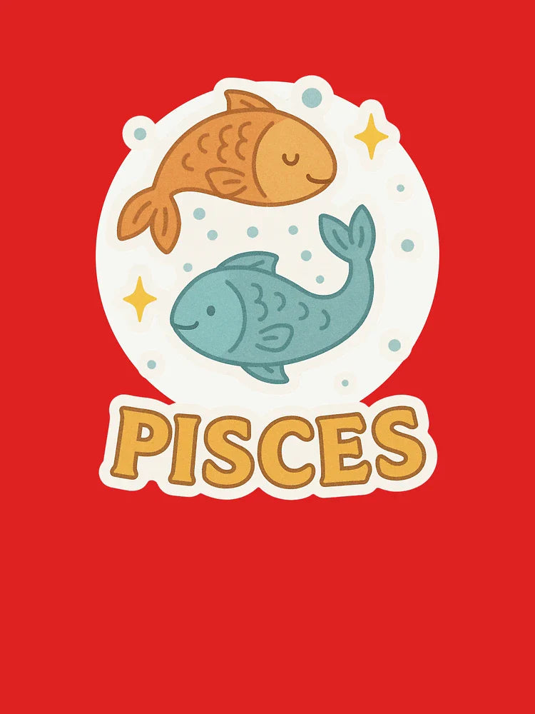 Pisces Zodiac Sign Sticker – Compassionate, Dreamy, and Artistic Pisces Design Classic T-Shirt