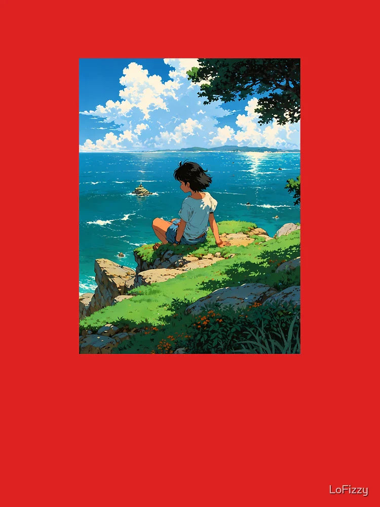 Ocean Girl - A Dreamy Retro Anime Artwork Classic T-Shirt
