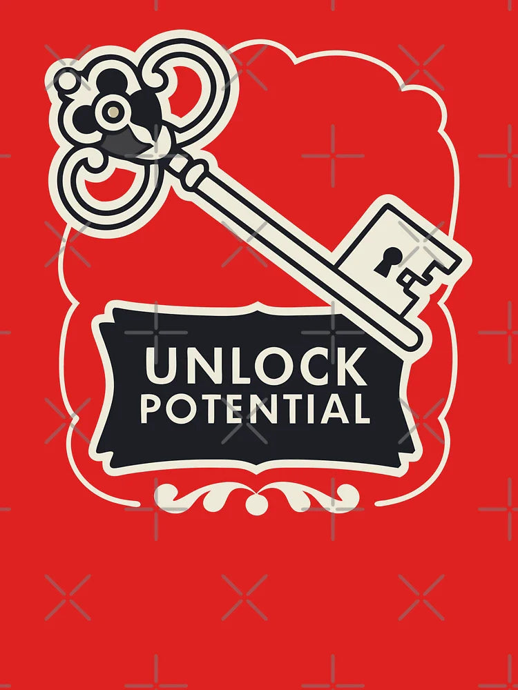 Motivational (Unlock Your Potential) Vintage Key Classic T-Shirt