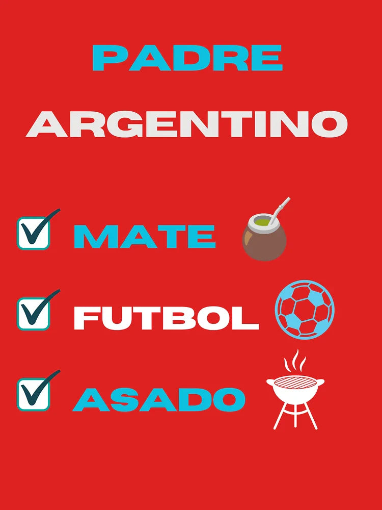 Papa Argentino Mate Futbol Asado Classic T-Shirt