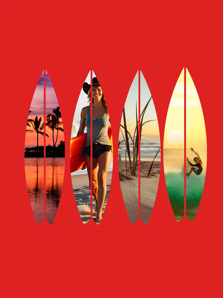 Summer surfing at the beach  Classic T-Shirt