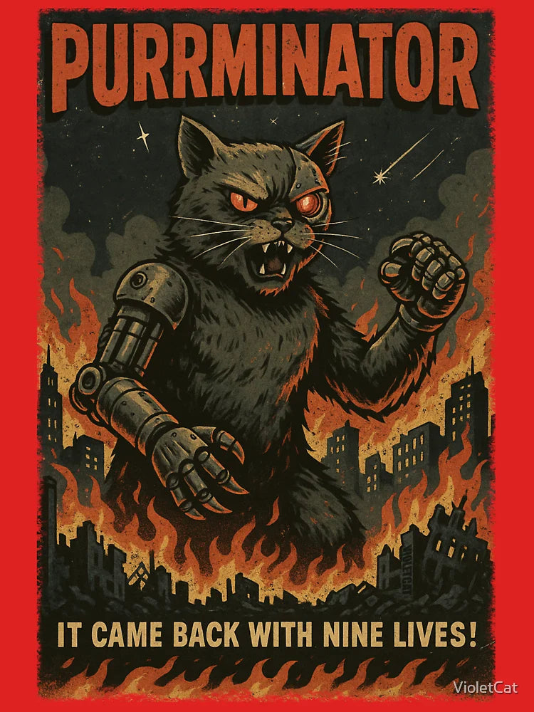 The Purrminator – It Came Back With Nine Lives Classic T-Shirt