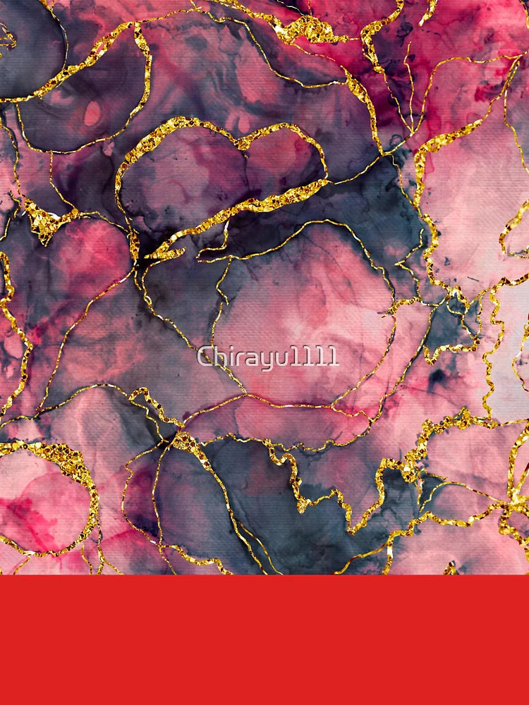 Colorful marble texture with golden shades Classic T-Shirt