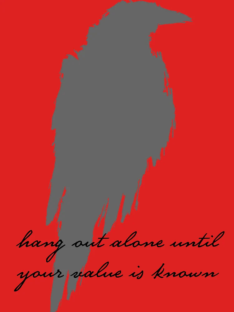 “Lone Raven with Inspirational Quote” Classic T-Shirt