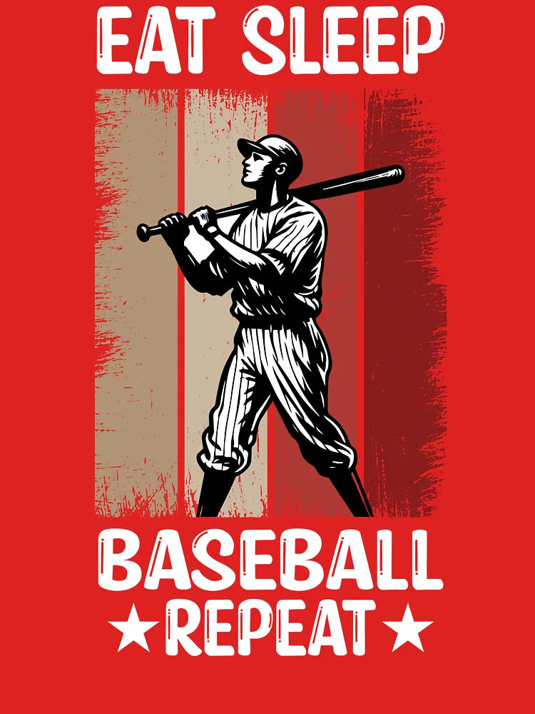 Eat Sleep Baseball Repeat – Vintage Baseball Quote Shirt for Fans & Players Classic T-Shirt