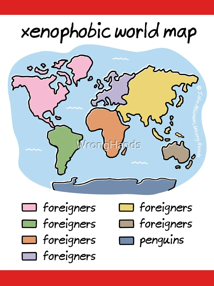 xenophobic world map Classic T-Shirt