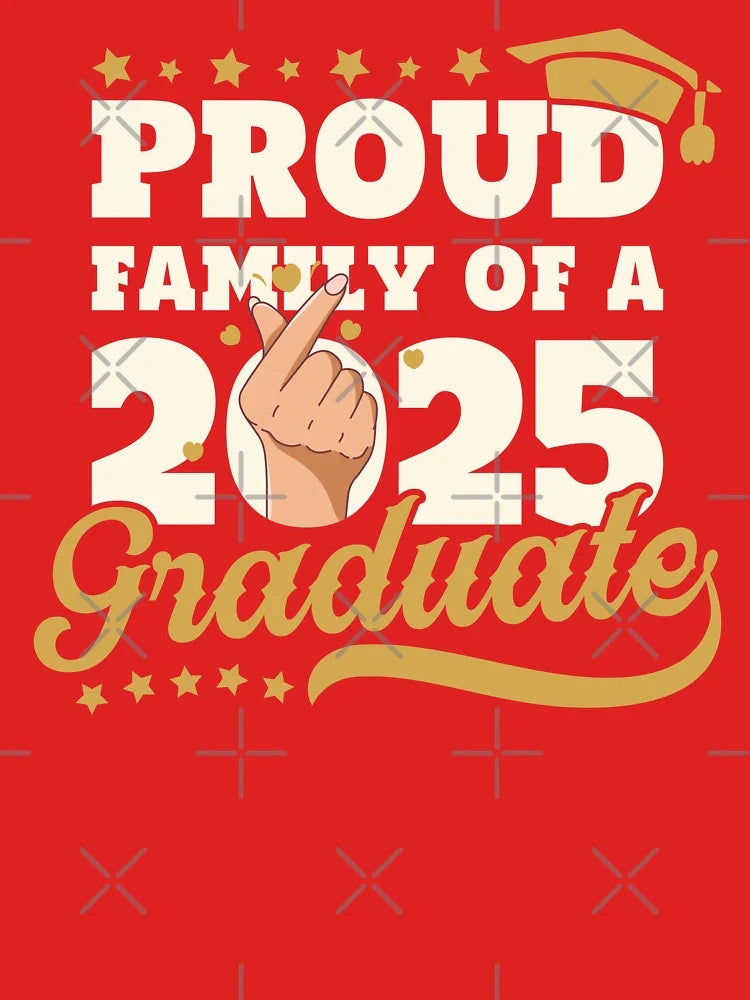 Proud Family of a 2025 Graduate – Korean Finger Heart Style | K-Drama K-Pop Fan Classic T-Shirt