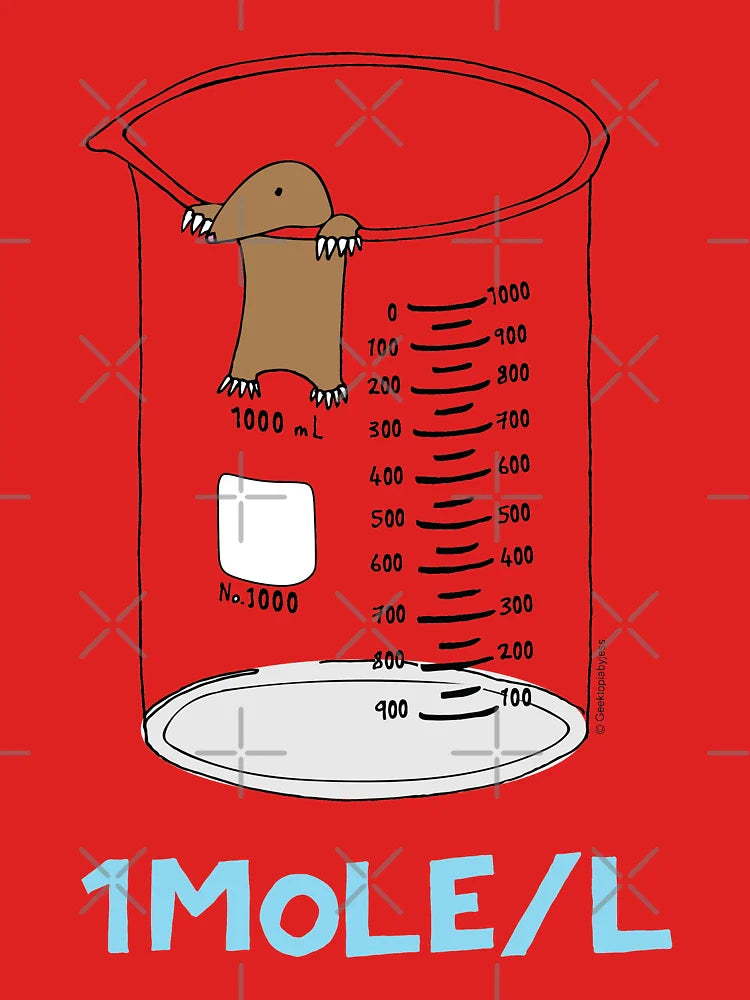 Chemistry 1 Mole per Litre for Mole or Avogadro's Day  Classic T-Shirt