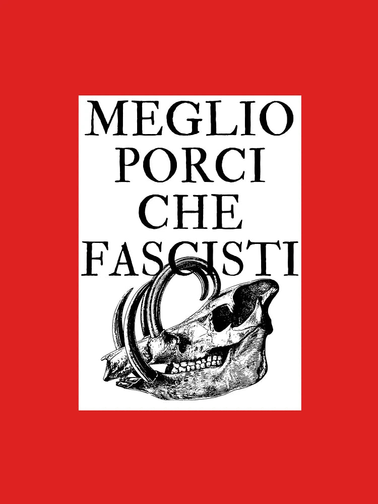 Meglio Porci Che Fascisti (I'd rather be a pig than a fascist) - Porco Rosso Classic T-Shirt