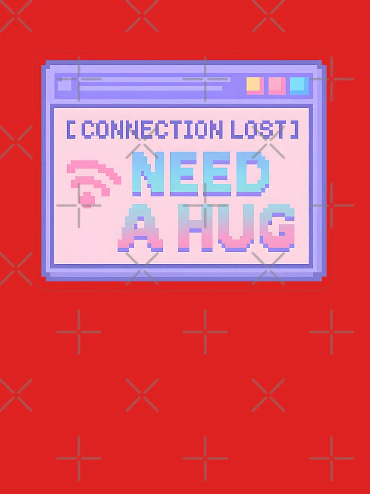 [CONNECTION LOST] NEED A HUG â€“ Cute Pixel Art with Emotional Glitch Message Classic T-Shirt