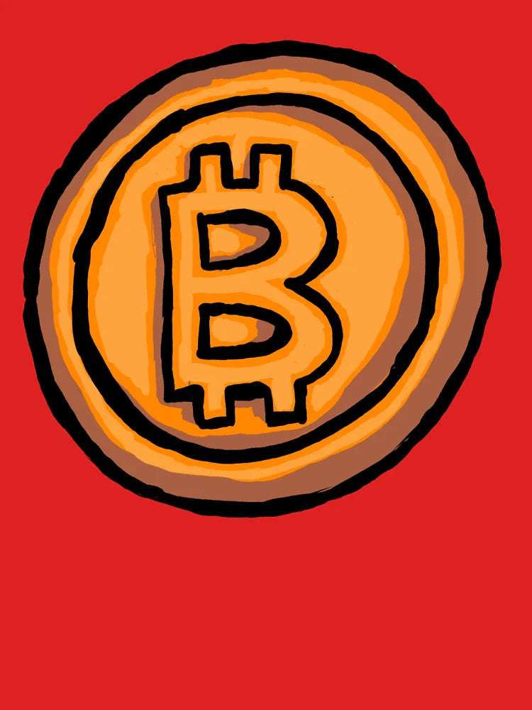 Digital Bitcoin Artwork – BTC Illustration for Crypto Fans Classic T-Shirt