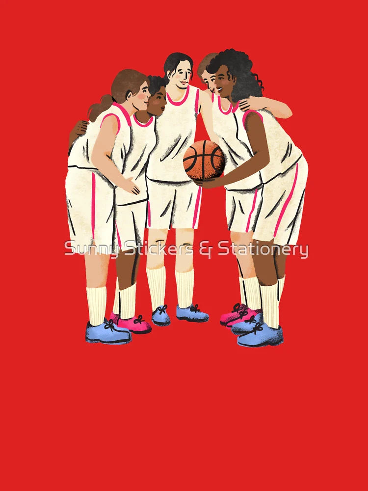 Girls Basketball Team in Huddle Classic T-Shirt