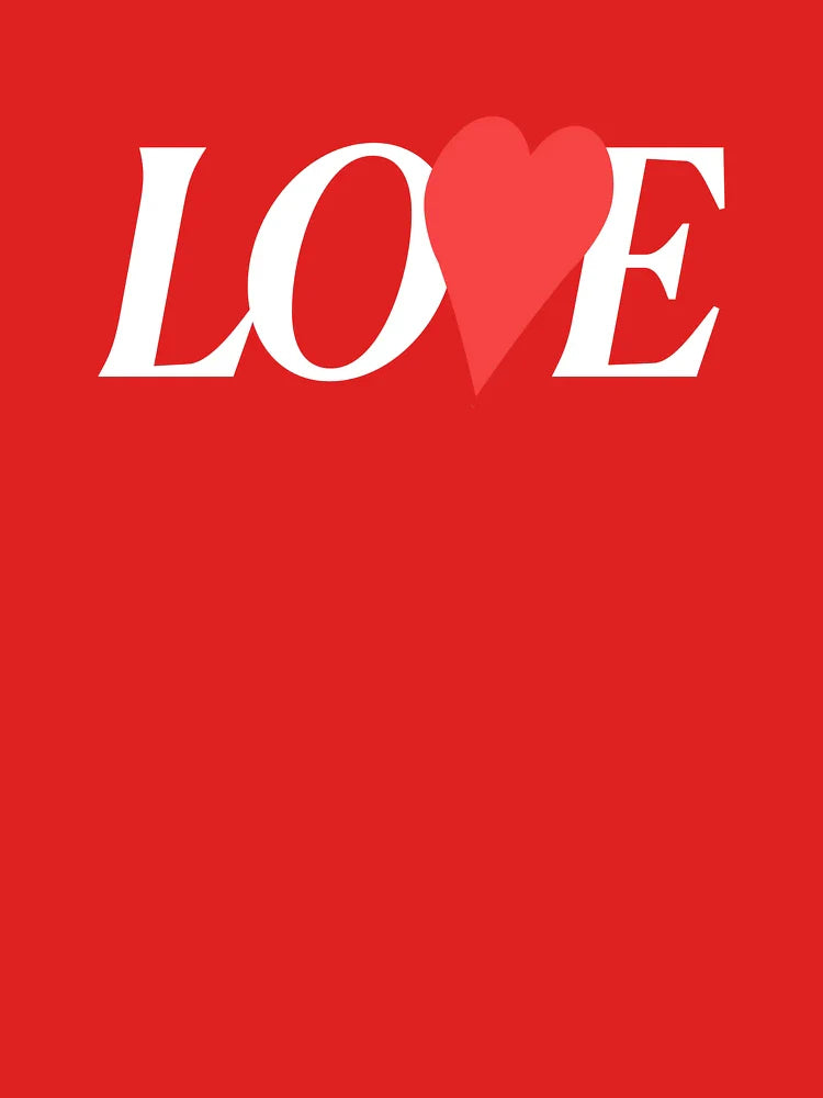 Minimalist 'Love' Graphic - White Text Classic T-Shirt