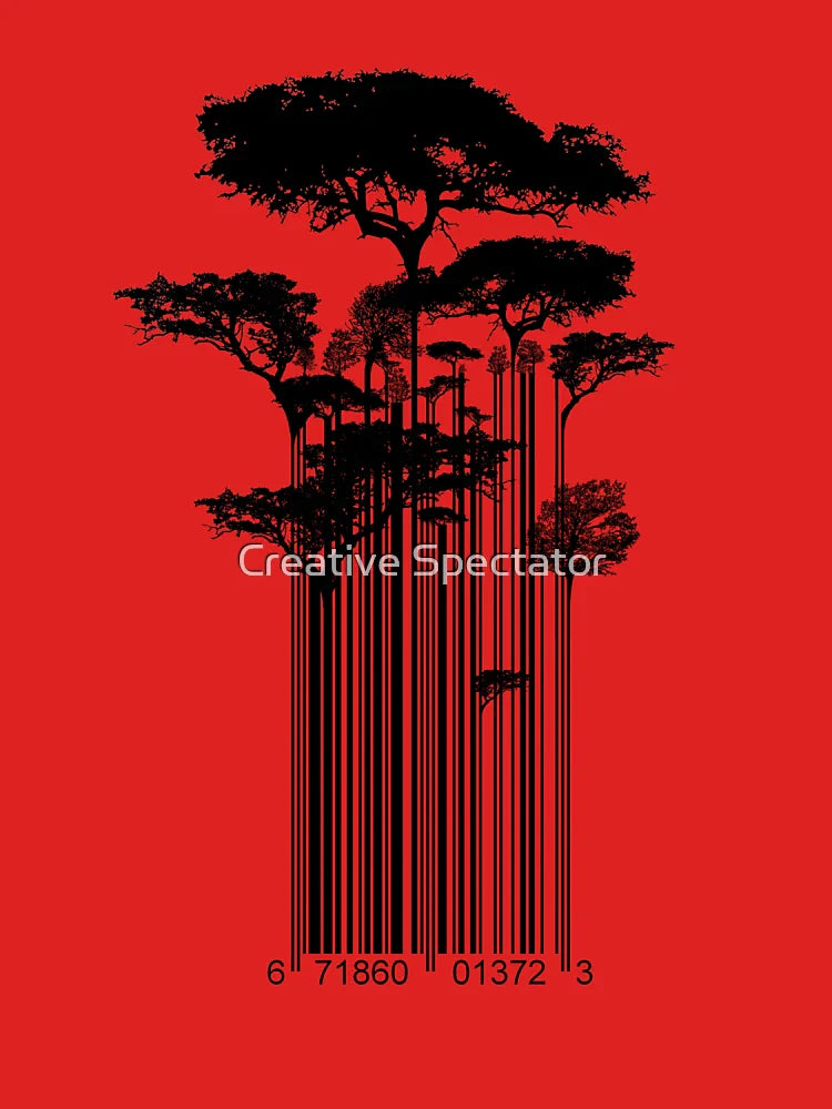 Barcode Trees Banksy style Street Art Classic T-Shirt