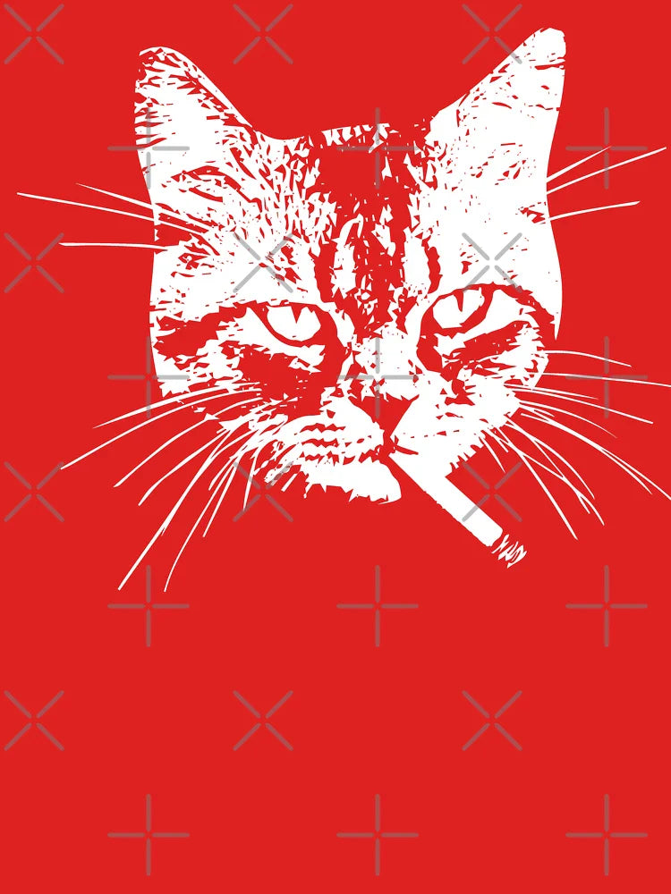 Tabby Cat Smoking Classic T-Shirt