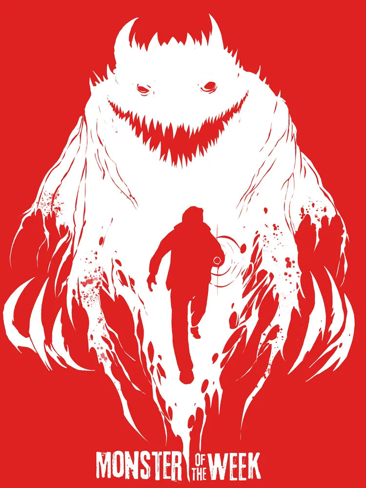 Monster of the Week-Behind you! (light, text) Classic T-Shirt