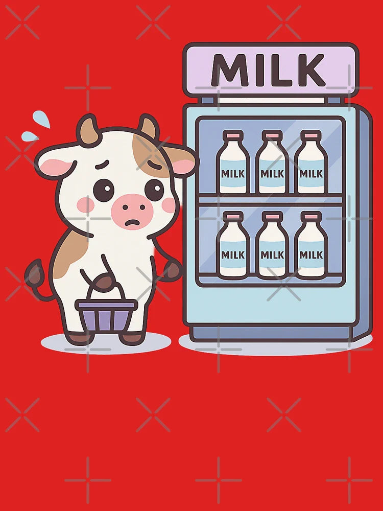 Milk Aisle Crisis – Kawaii Cow Moment Classic T-Shirt