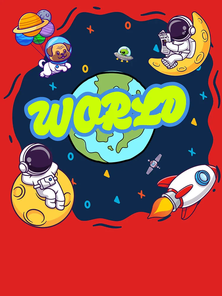 Whimsical Space World Classic T-Shirt