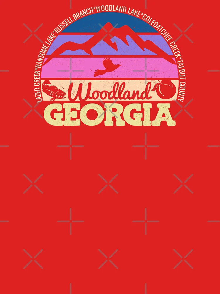 Woodland Georgia Sunset Retro Vintage Local Pride Logo Classic T-Shirt