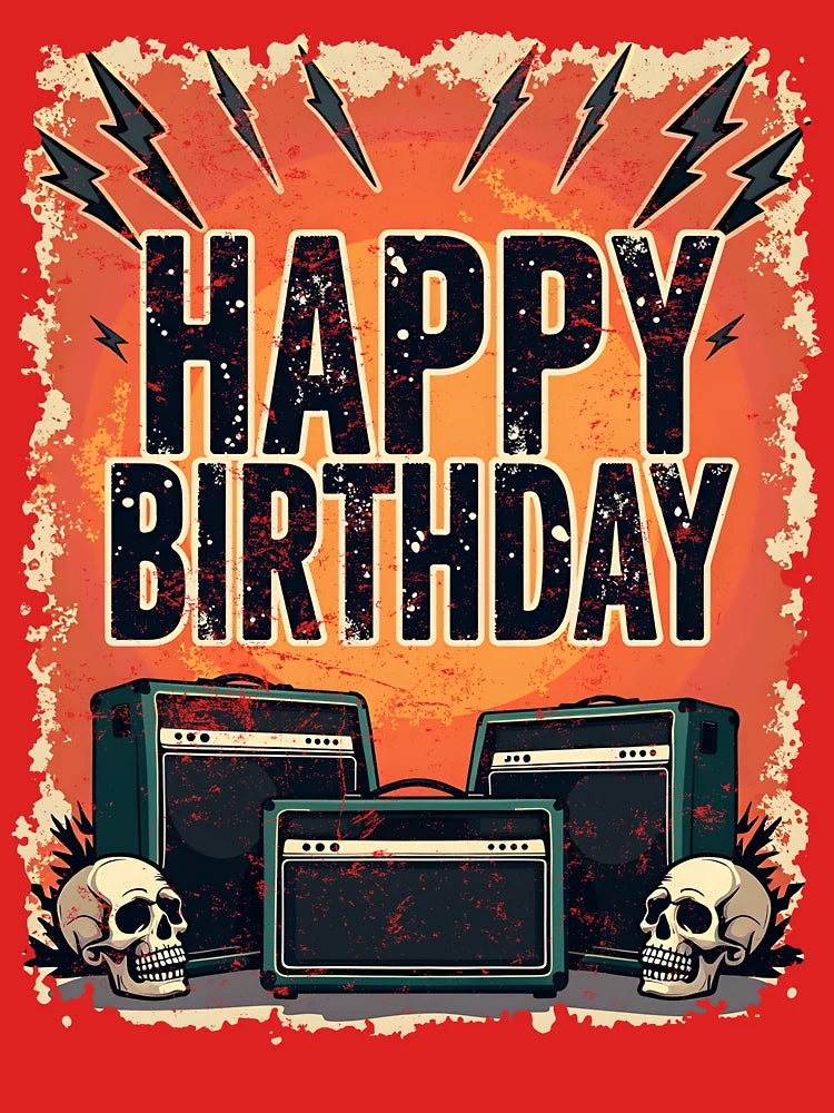Happy Birthday (Amplifiers and Skulls) Classic T-Shirt