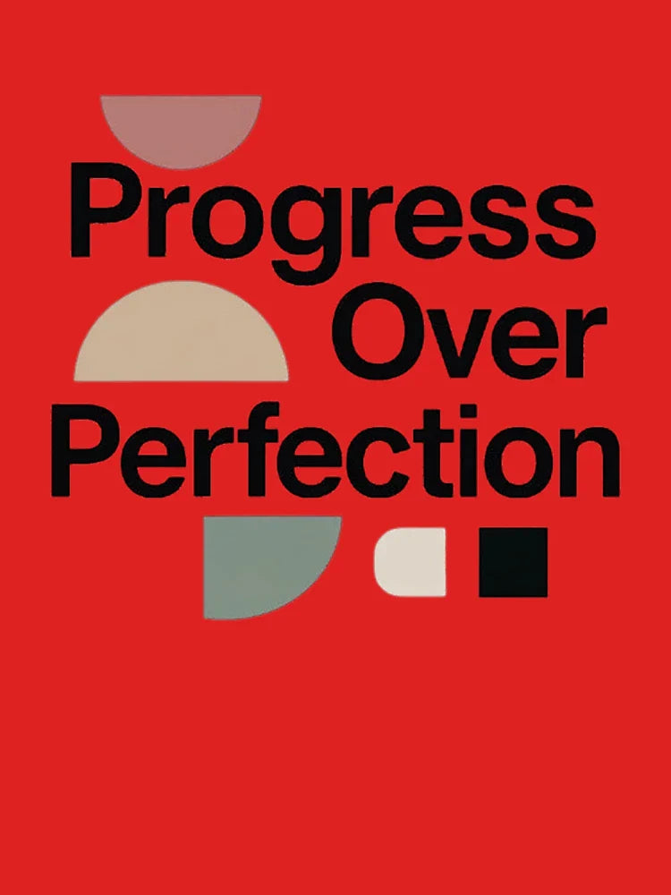 Progress Over Perfection – Citation Minimaliste Inspirante Classic T-Shirt