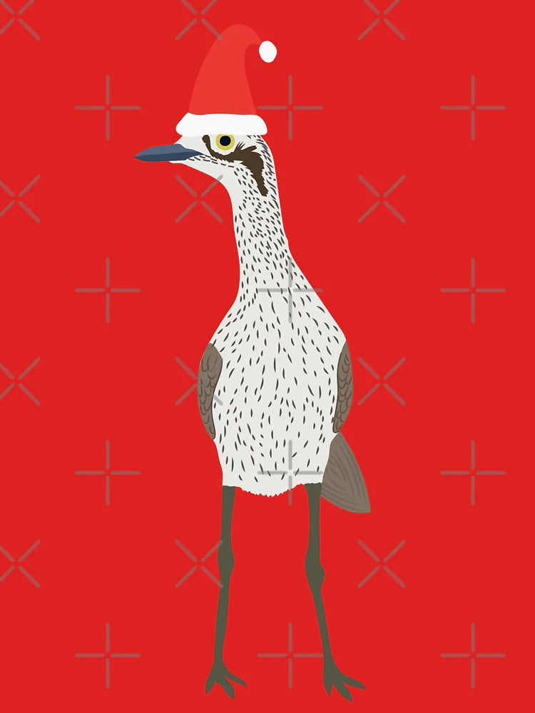 Christmas Bush Stone-Curlew on Black Classic T-Shirt