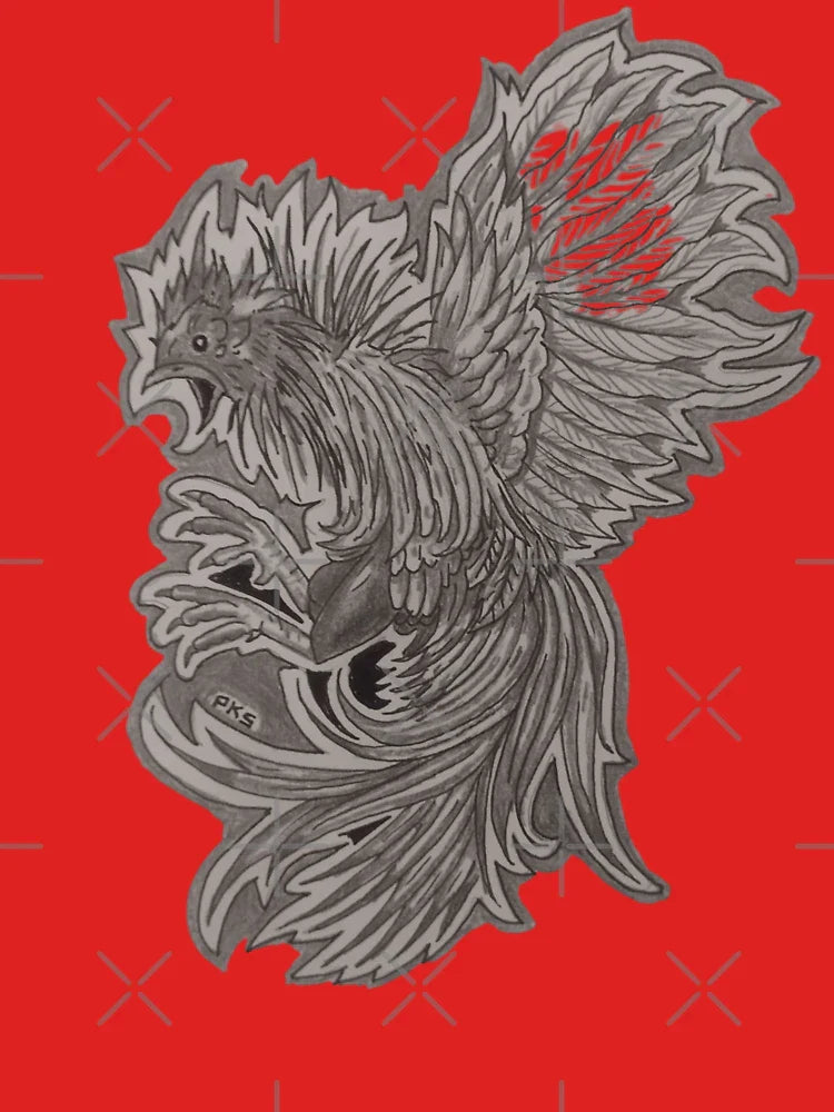 fighting rooster drawing art  Classic T-Shirt