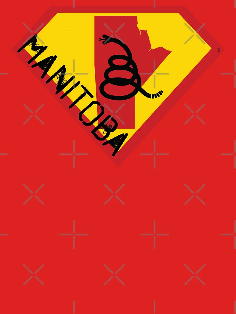 MANITOBAN SHIELD - Freedom Is The Superpower - Modern Gadsden Snake Flag - Dont Tread On Me SUPERHERO MANITOBA spellout design Classic T-Shirt