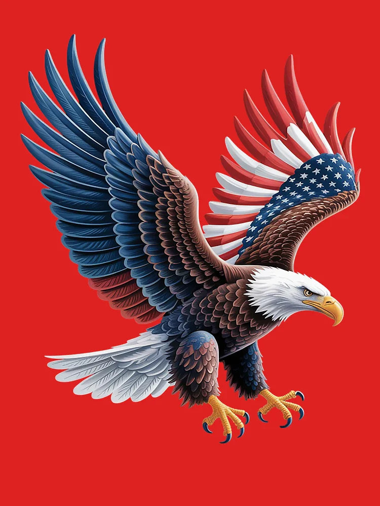 American Flag Bald Eagle Patriotic Eagle 4th of July USA Classic T-Shirt