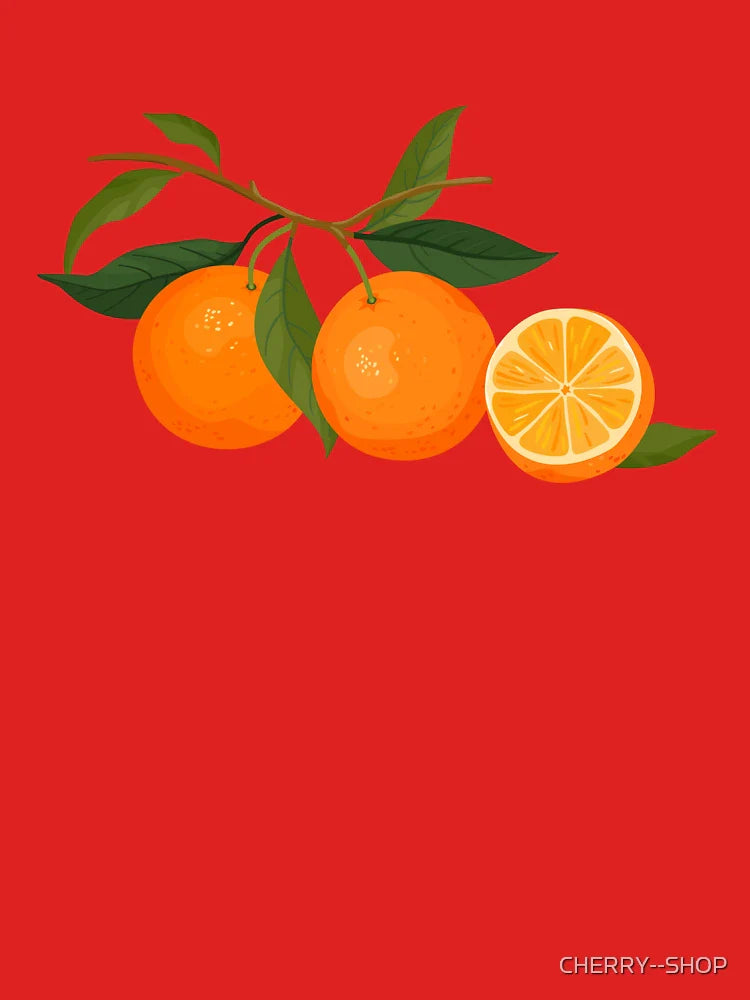 Juicy Tangerines Pattern – Citrus Fruit Design Classic T-Shirt