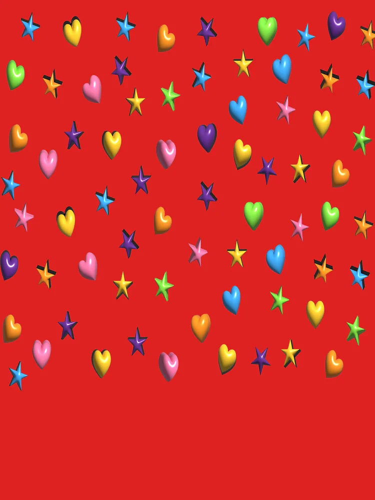 Colorful Hearts & Stars Pattern - Pop Art Vibes Classic T-Shirt