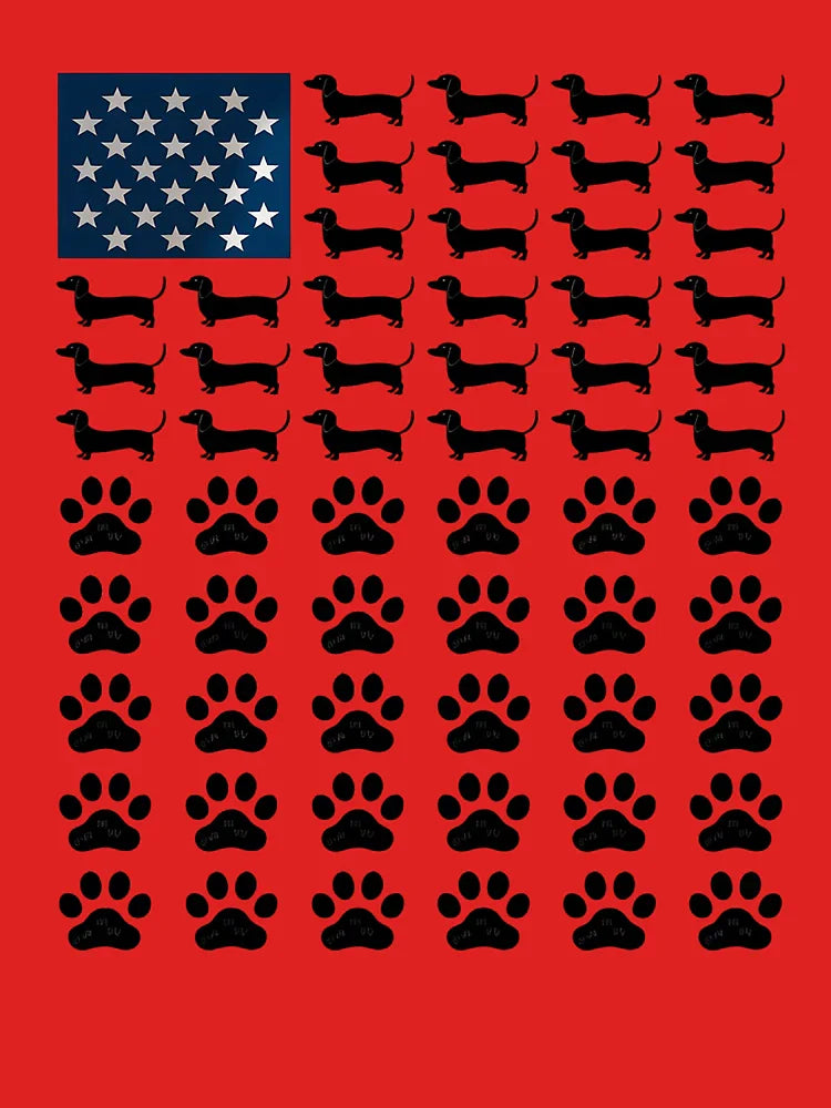 American Flag Dachshund Dog Paw Lover Patriotic 4th Of July Classic T-Shirt