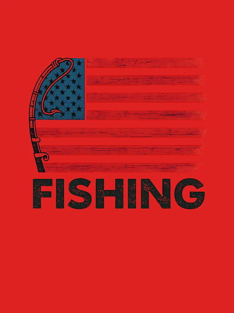 American Flag Fishing 4th of July Classic T-Shirt