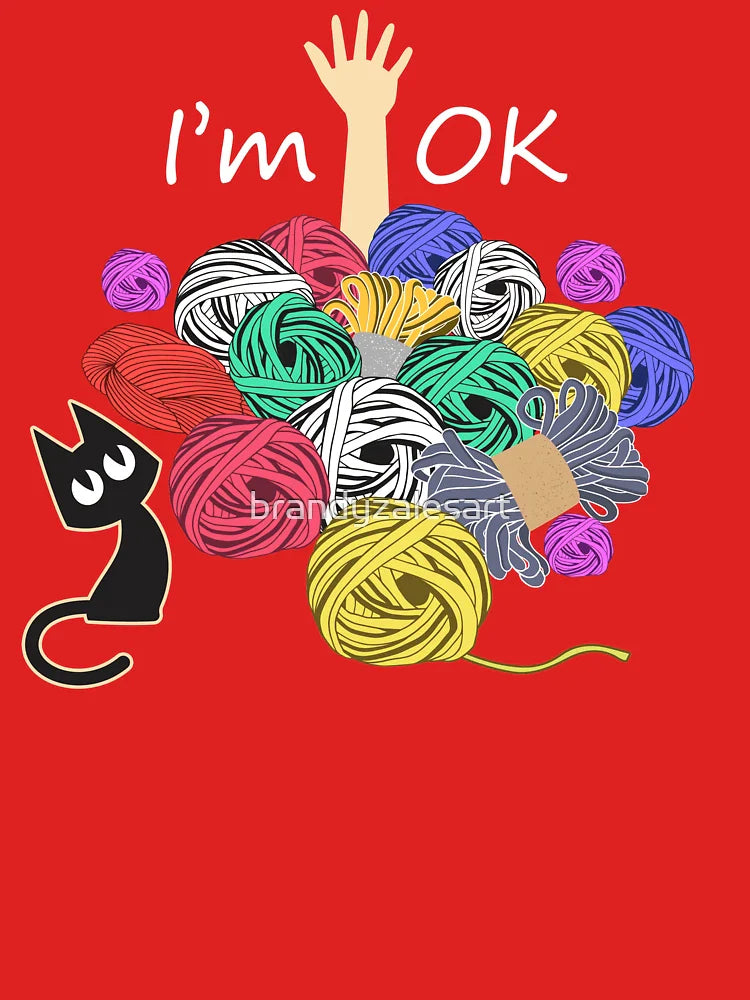 I'm Ok Yarn Knitting Crochet Funny  Classic T-Shirt