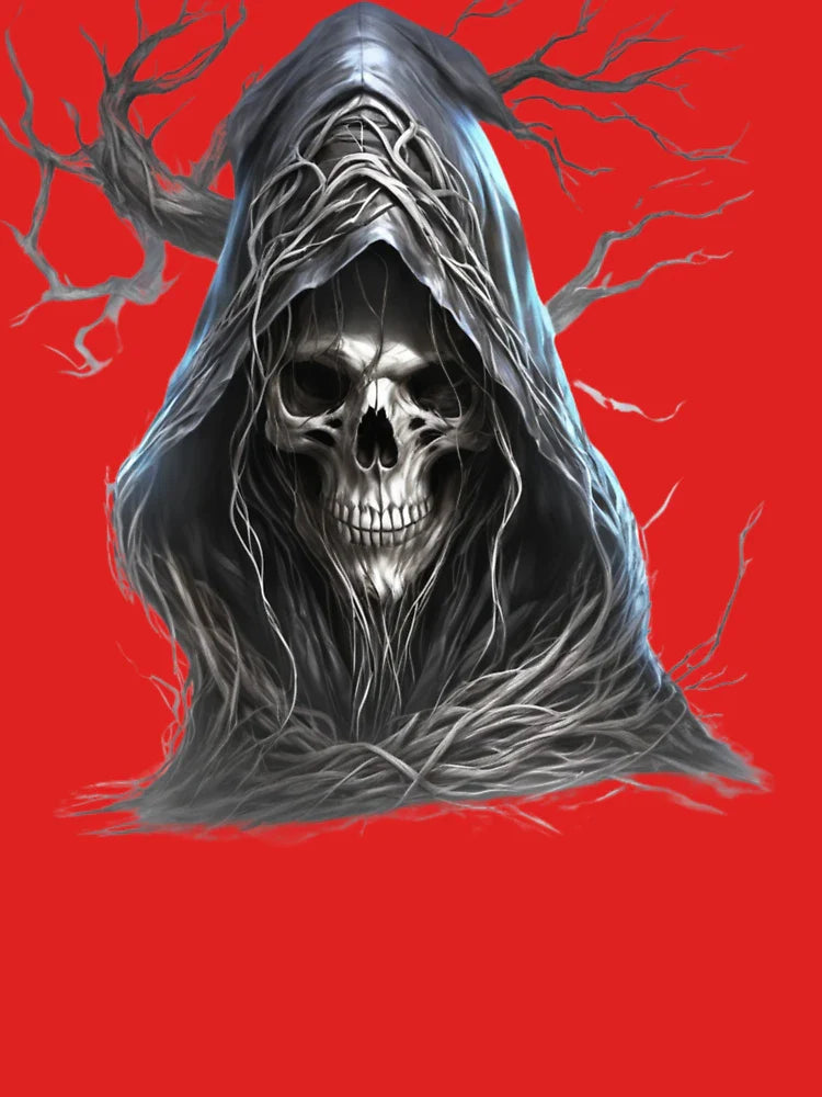 Grim Reaper of the Wastes - Shadowed Skull Art Classic T-Shirt