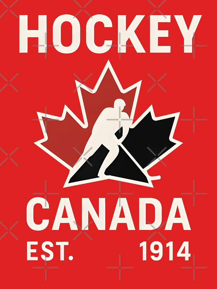 Hockey Canada EST. 1914 Shirt – Classic White on Black Vintage Hockey T-Shirt Classic T-Shirt